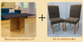 Conjunto Mesa Los Angeles 1,20 × 0,80 m com 4 Cadeiras Isa — Cinamomo/Preto e Marrom