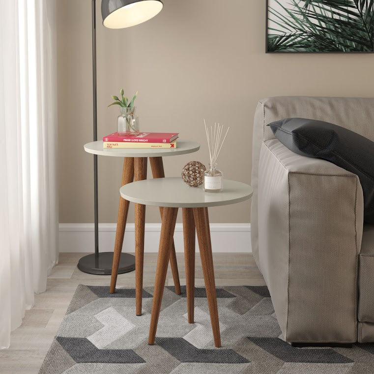 Jogo de mesas Slim - Off White