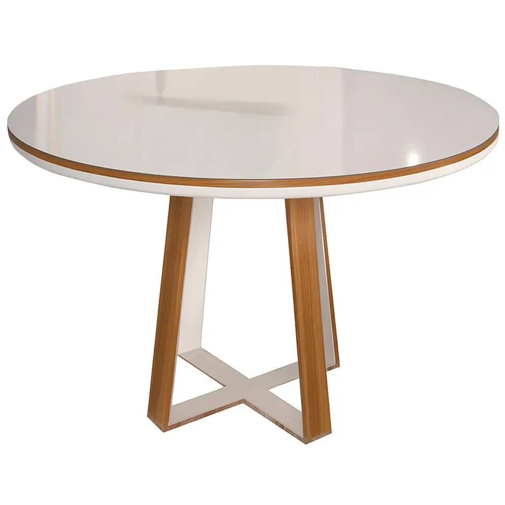 Mesa de Jantar Atlanta Redonda 1,20 m Cinamomo/Off White Minas Plac
