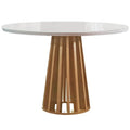 Mesa de Jantar Berlim Redonda 1,00 m Cinamomo/Off White Cel Móveis