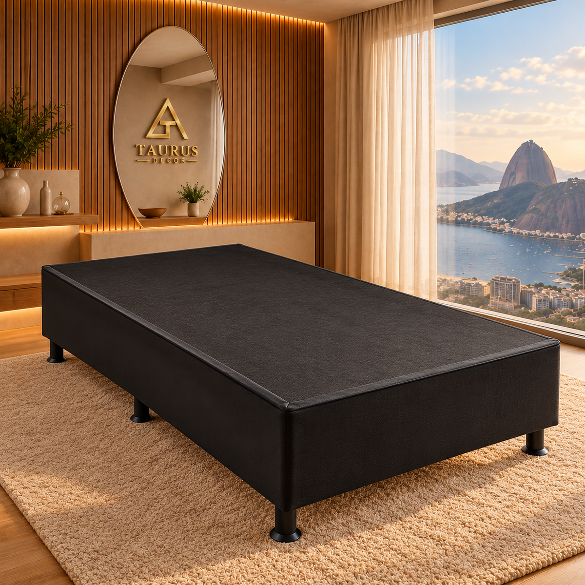 Base box Solteiro 88 × 188 cm inteiriça