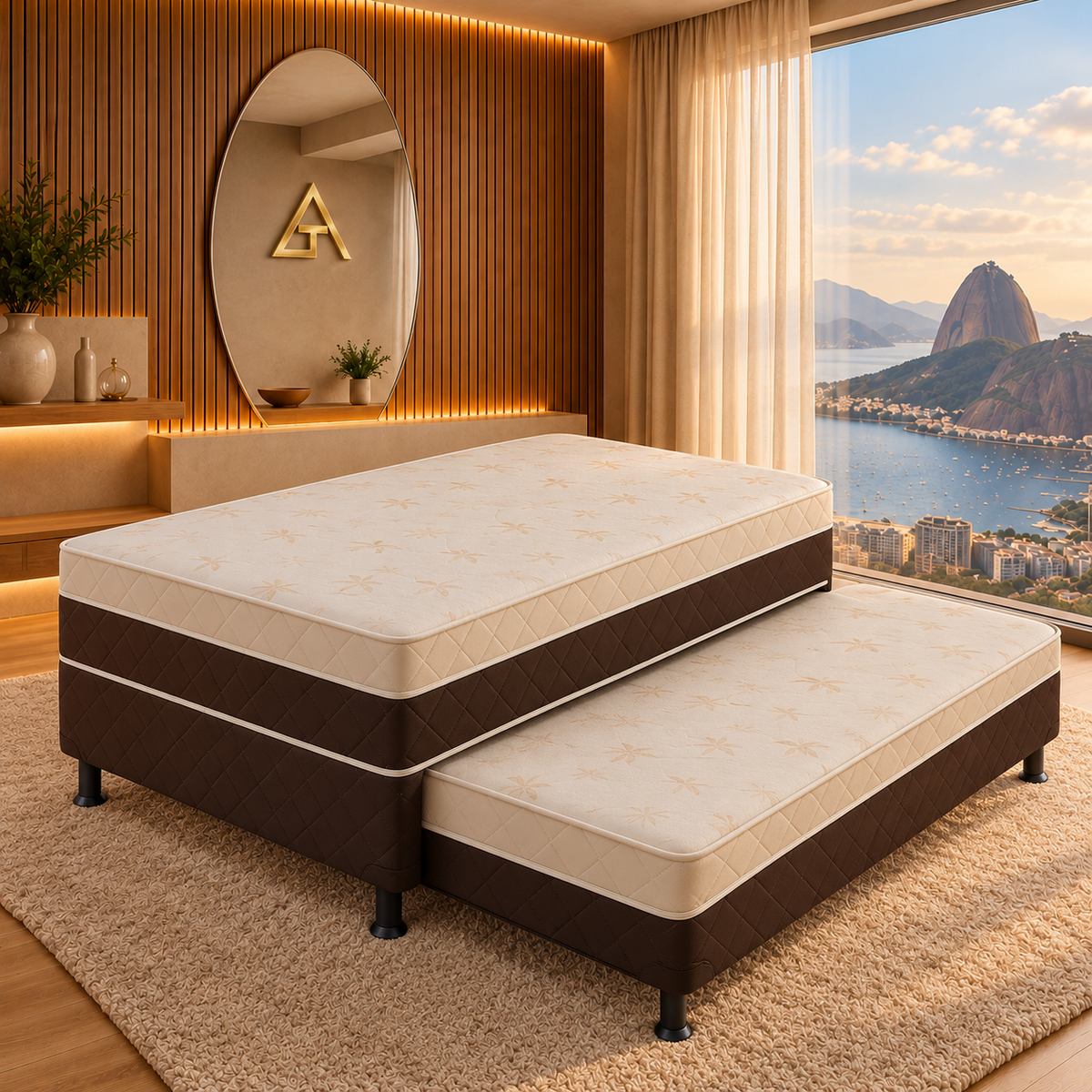 Bicama box Espuma D33 Solteiro 88 × 188 cm