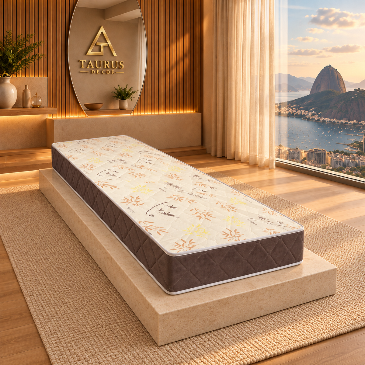 Colchão D33 solteiro 88 × 188 × 18 cm – principal ambientada Taurus Decor