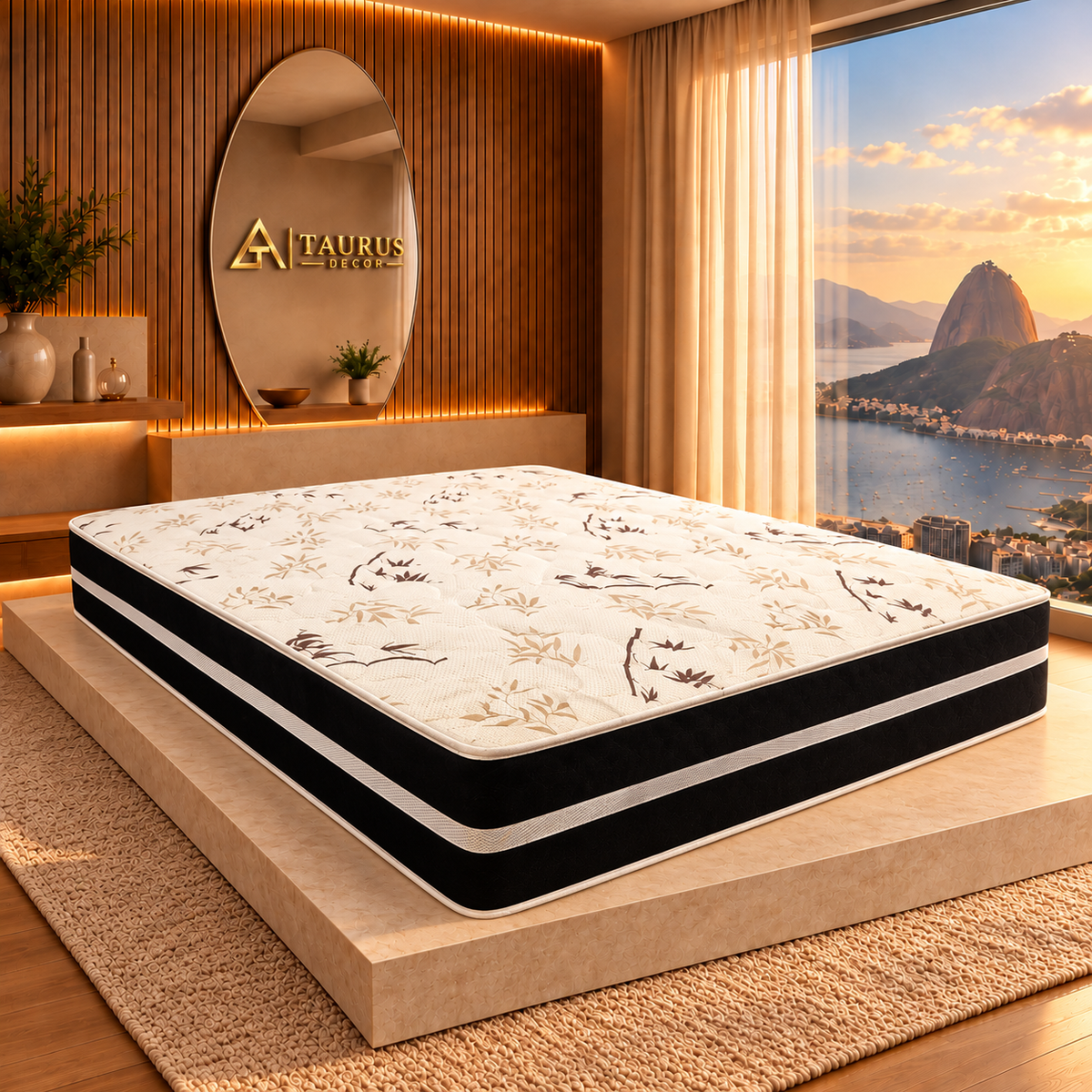 Colchão Dual Dream King molas ensacadas dupla face 193 × 203 × 22 cm