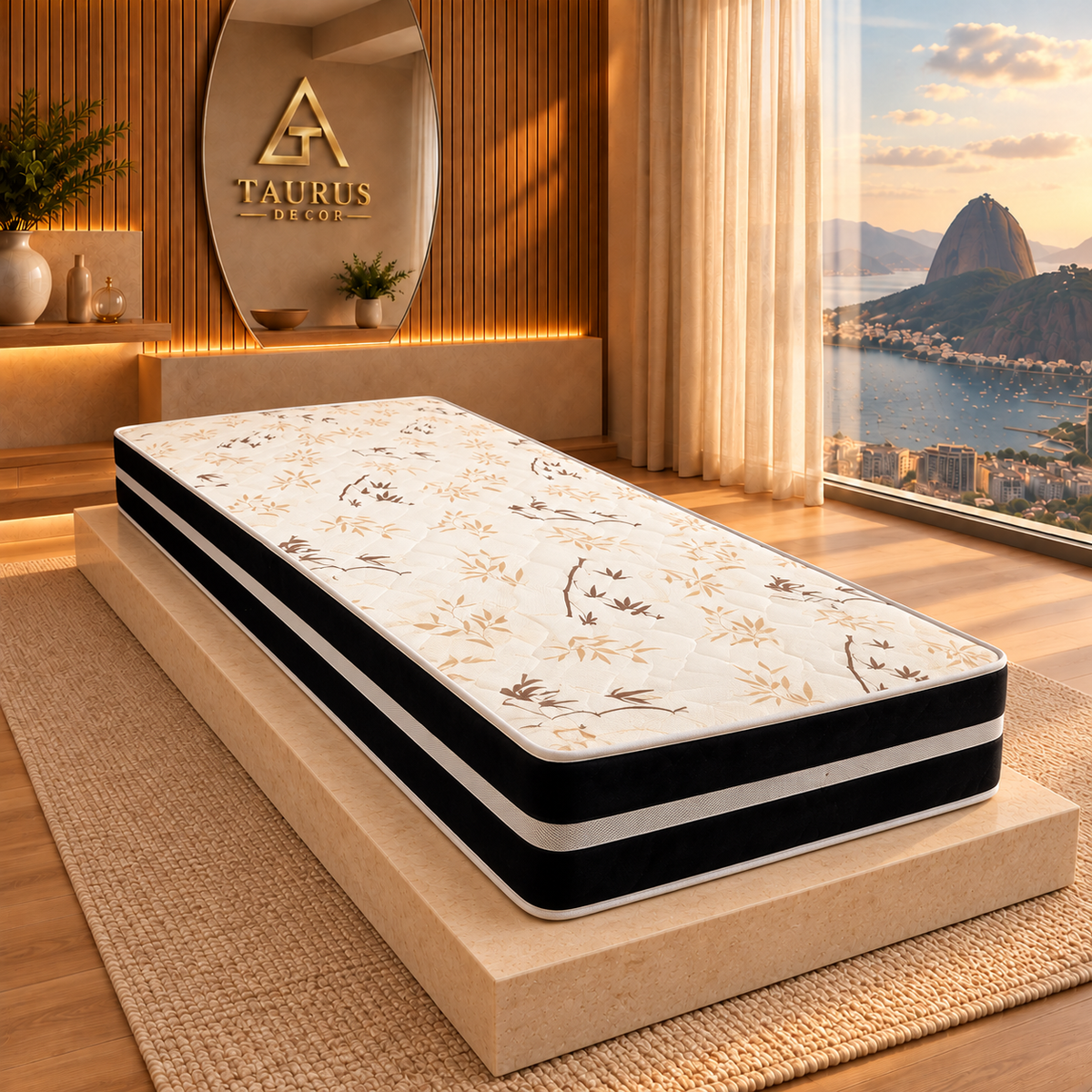 Colchão Dual Dream Solteiro 88 × 188 × 22 cm – principal ambientada Taurus Decor