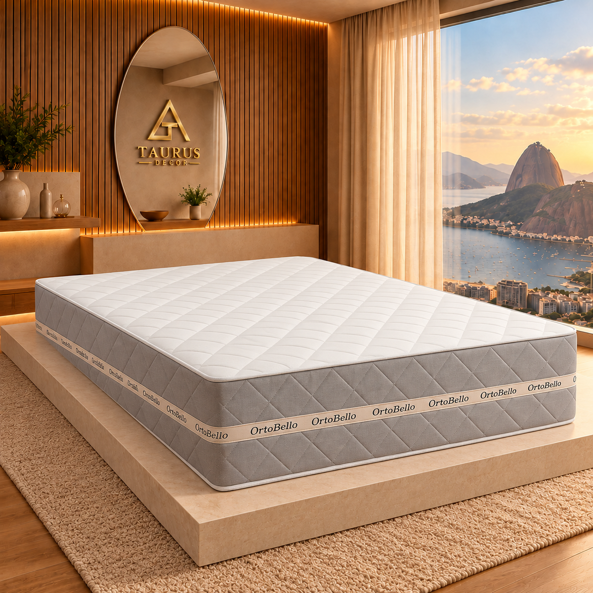 Colchão Dubai Queen 158 × 198 × 37 cm – principal ambientada Taurus Decor