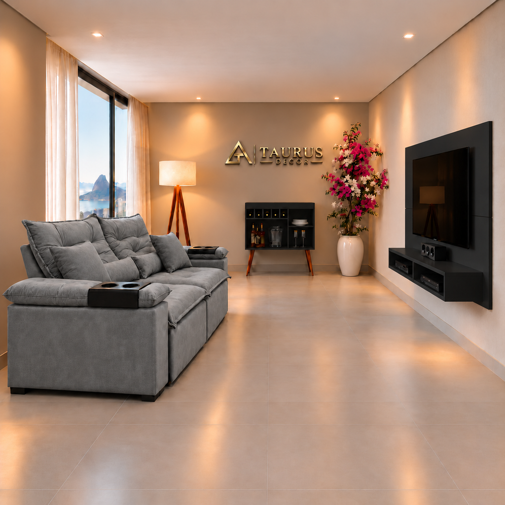 Super Combo Sala 08 Cinza Preto — sala aprovada por Glenda, sem personagem