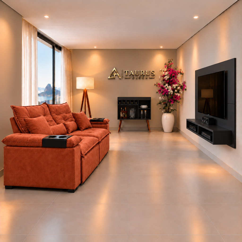 Super Combo Sala 08 Terracota Preto — sala aprovada por Glenda, sem personagem