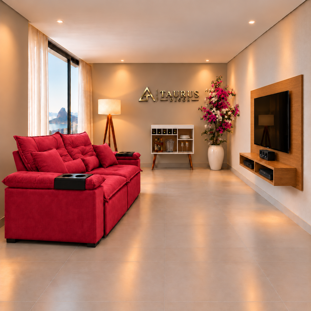 Super Combo Sala 08 Vermelho Cedro — sala aprovada por Glenda, sem personagem