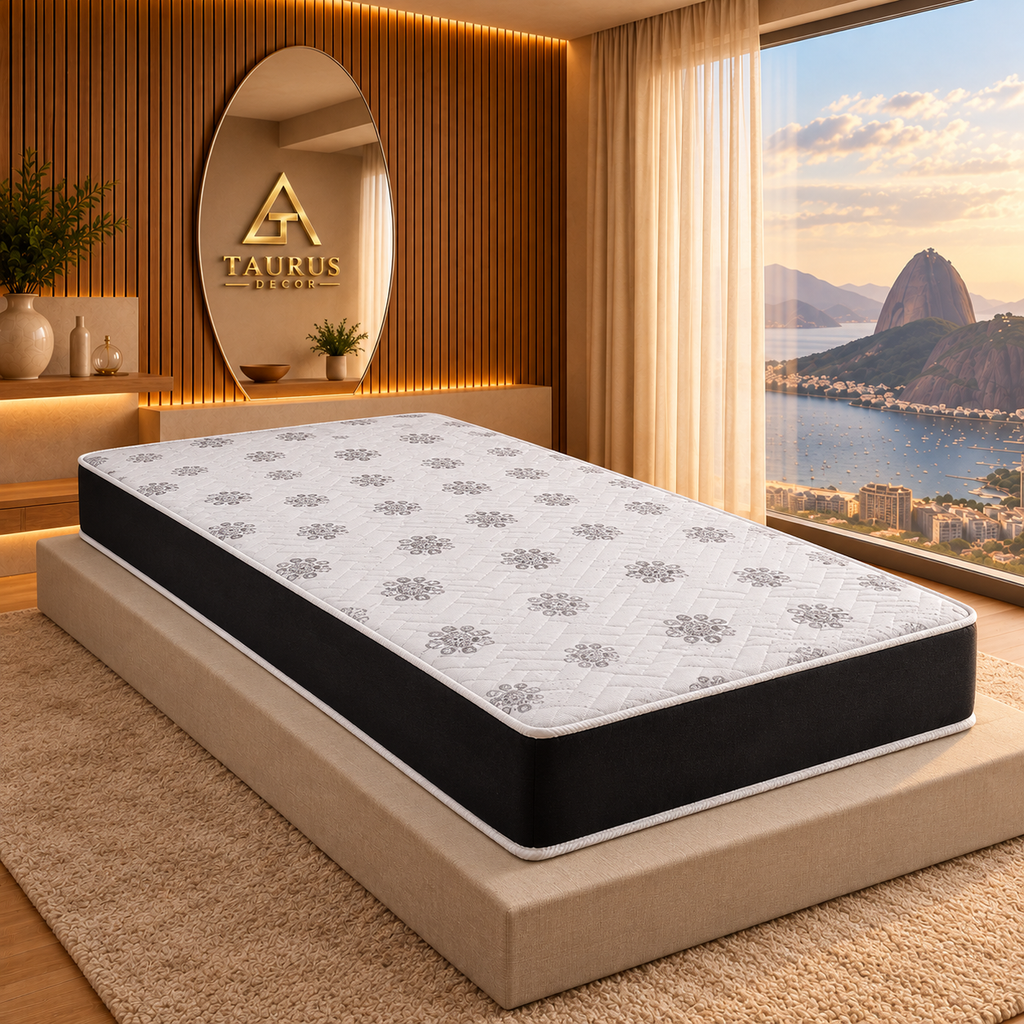 d28 solteiro – imagem principal ambientada – 88 × 188 cm, altura 18 cm