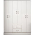 Guarda-roupa Jamaica Casal 6 Portas 2 Gavetas – Branco