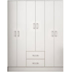 Guarda-roupa Jamaica Casal 6 Portas 2 Gavetas – Branco