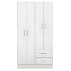 Guarda-roupa Panamá Solteiro 4 Portas 2 Gavetas – Branco