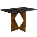 Mesa de Jantar Madrid 120 × 80 cm com Vidro Cinamomo/Preto – Minas Plac