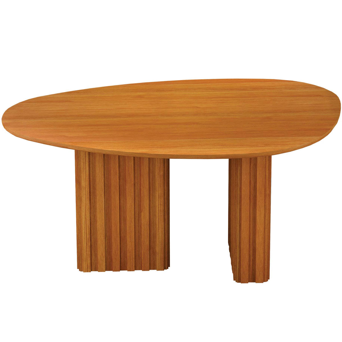 Mesa de Jantar Isis Orgânica 135 × 90 cm sem Vidro Cinamomo – Leifer