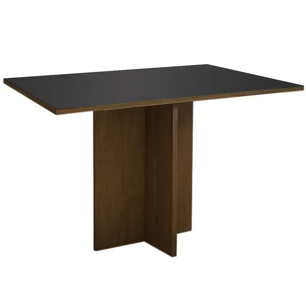 Mesa de Jantar Los Angeles 160 × 80 cm com Vidro Canela/Grafite – Minas Plac