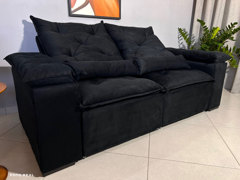 Sofá New Taurus preto 2 m — foto original de referência do componente