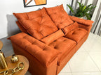 Sofá New Taurus terracota 2,00 m fechado — componente do Combo Sala 08