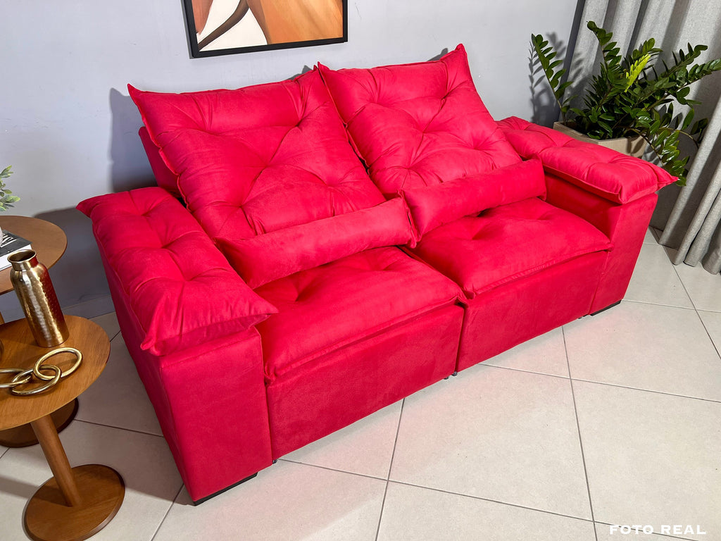 Sofá New Taurus vermelho — foto original do fornecedor