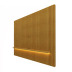 Painel Nobre Larg. 1,85m Naturale Ripado C/ Led 100% MDF TV até 75" - Gelius