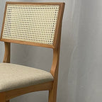 Conjunto mesa de Jantar Atlanta 1,00m Redonda com Vidro + 4 Cadeiras em Linho - Minas Plac
