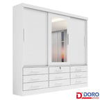 Roupeiro Meridian 3 Portas Branco - D Doro
