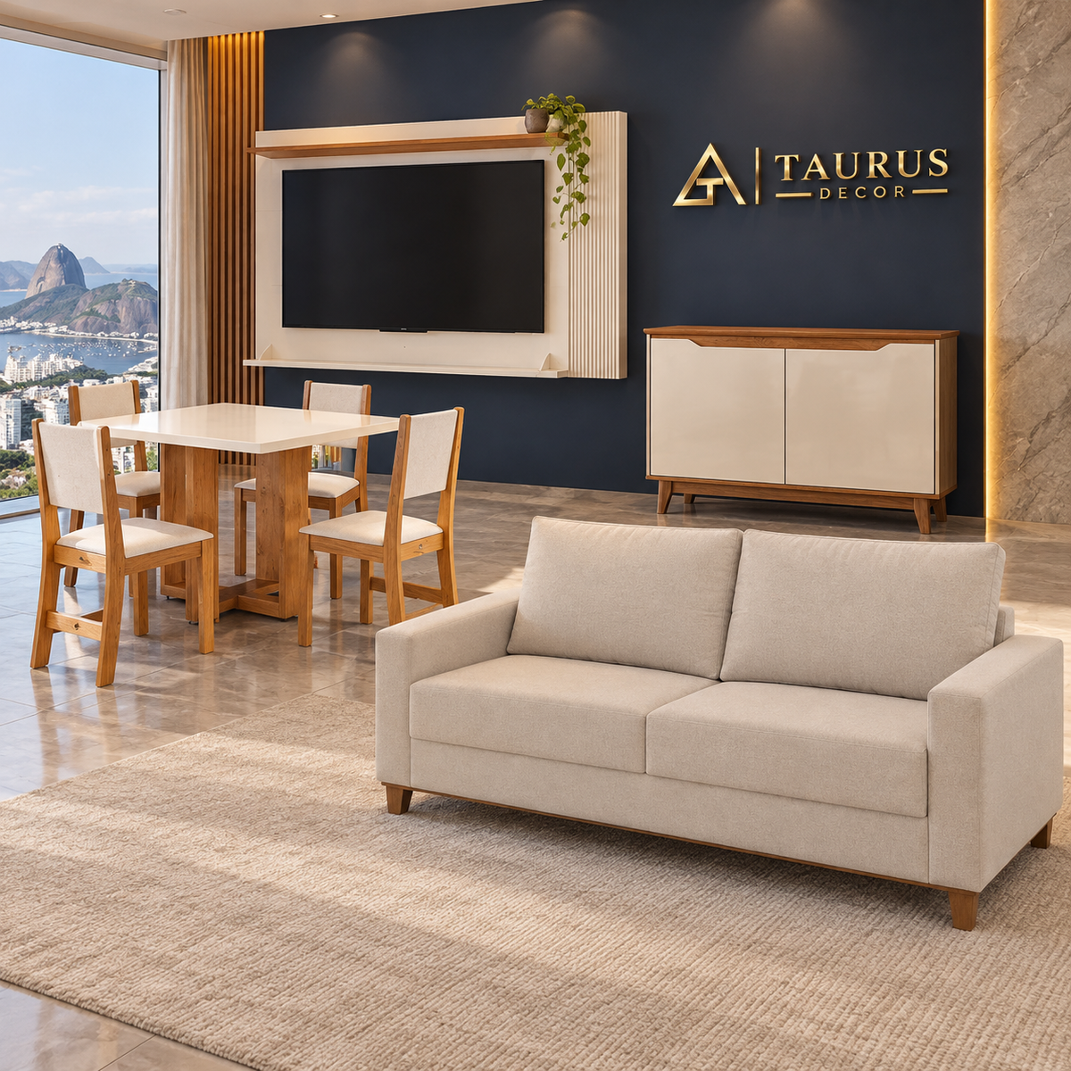 Super Combo Sala Completa 09 em ambiente Taurus Decor