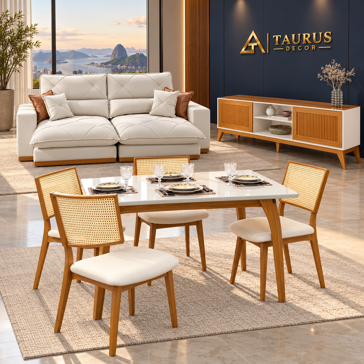 Super Combo Sala Completa 10 em ambiente Taurus Decor