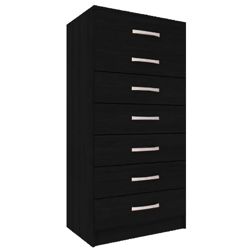 Cômoda 7 Gavetas Evidência — Preto