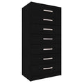 Cômoda 7 Gavetas Evidência — Preto