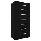 Cômoda 7 Gavetas Evidência — Preto