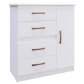 Cômoda Caribe Doripel 4 Gavetas 1 Porta — Branco