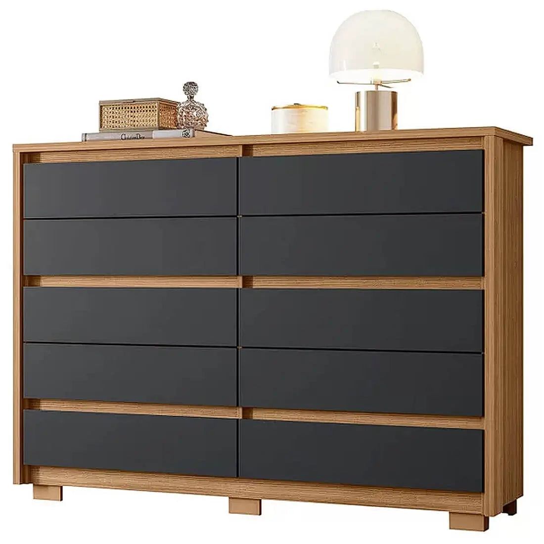 Cômoda Duetto 10 Gavetas Albatroz — Nature Titanium