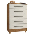 Cômoda Paola 5 Gavetas Rud Rack — Cedro Areia