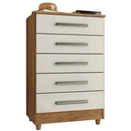 Cômoda Paola 5 Gavetas Rud Rack — Cedro Areia