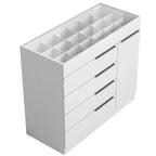 Cômoda ARV Sevilha Porta Joias 1 Porta 5 Gavetas Aramóveis — Branco — Vista superior do porta-joias com divisórias. Objetos decorativos não inclusos.