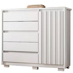 Cômoda Duetto Sapateira 5 Gavetas 1 Porta Albatroz — Branco