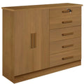Cômoda New Athos 5 Gavetas 2 Portas D Doro — Cinamomo