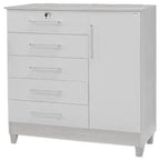 Cômoda Vitória 5 Gavetas 1 Porta Rud Rack — Branco