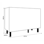 Armário Aéreo com Balcão Evidência 120 cm 5 Portas 3 Gavetas Branco — detalhes do produto