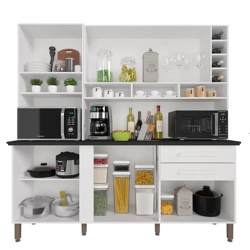 Armário de Cozinha Alexia 182 cm 6 Portas 2 Gavetas Arena BPW – Imop — detalhes do produto