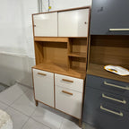 Armário de Cozinha Dália 90 cm 4 Portas 1 Gaveta Cinamomo/Grafite – Fellicci — detalhes do produto