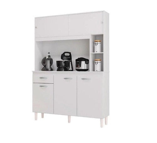 Armário de Cozinha Duda 120 cm 5 Portas 1 Gaveta Branco – Poquema — vista do produto