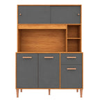 Armário de Cozinha Pérola 120 cm 5 Portas 1 Gaveta Cinamomo/Grafite – Fellicci — vista do produto
