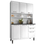 Armário de Cozinha Pratika 105 cm 6 Portas 2 Gavetas Branco – Itatiaia — vista do produto
