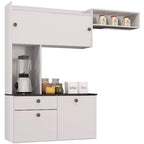 Cozinha Suspensa Lara 151 cm 4 Portas 1 Gaveta Branco – Poquema — vista do produto