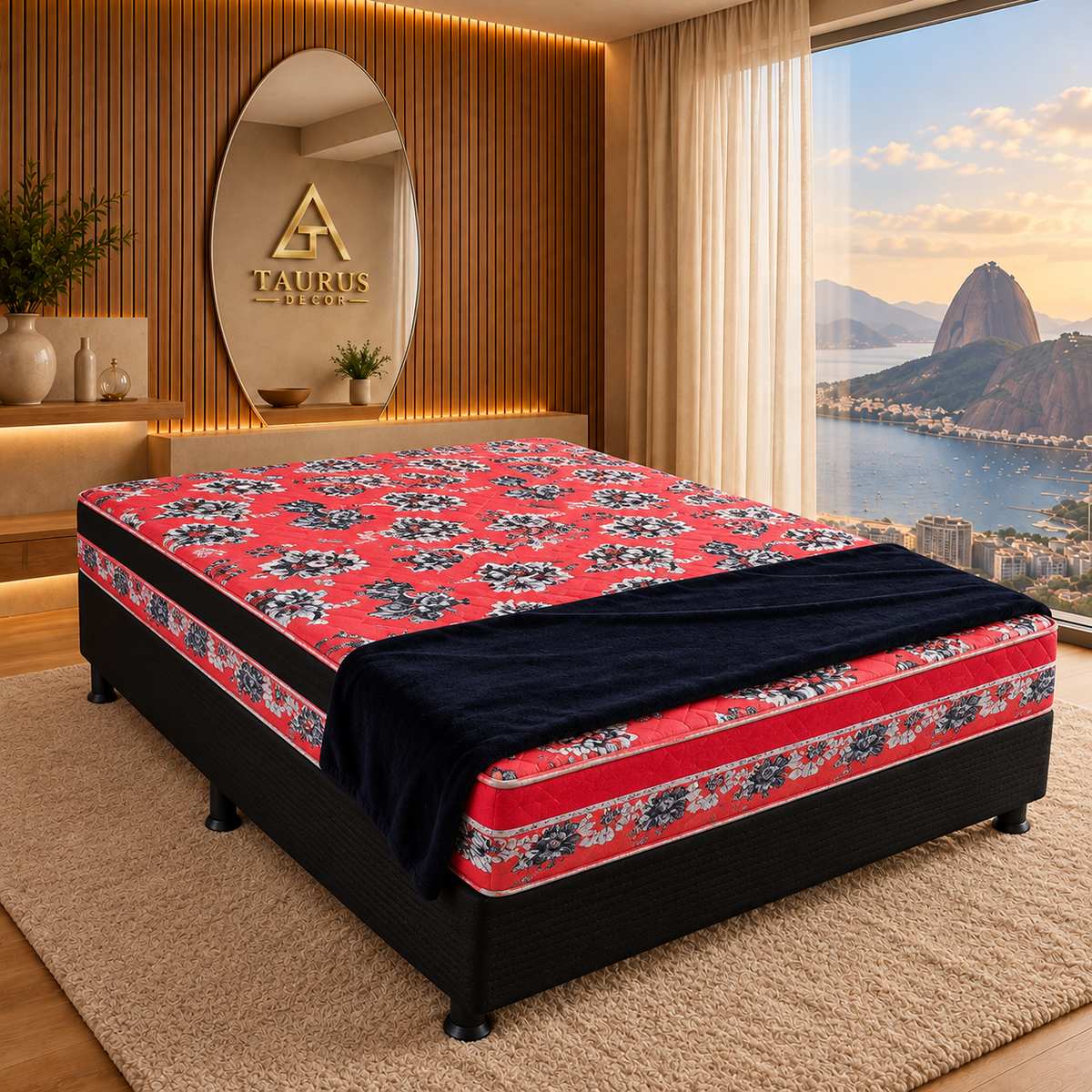 Veneza casal – Floral Vermelho – principal Taurus Decor